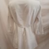 Blusa blanca Mice Swan boho con bordados y mangas 3/4 – Talla L
