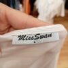 Blusa blanca Mice Swan boho con bordados y mangas 3/4 – Talla L