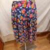 Falda floral mujer vintage | Talla 44 | Cintura elástica echa a mano