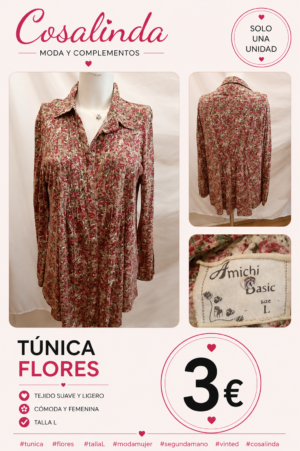 Túnica floral Amichi Basic talla L